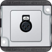 Merten Audio Steckbuchse XLR Rundsteckverbinder 3 polig mit Lötanschluss silber, Retail