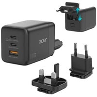 Acer 100W GaN Ladegerät mit abnehmbaren EU/UK-Steckern schwarz
