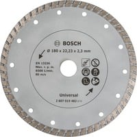 Bosch Heimwerken & Garten Diamanttrennscheibe Turbo, Ø 180mm Bohrung 22,23mm