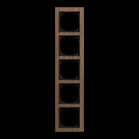 Busch-Jaeger Abdeckrahmen fünffach, Abdeckung holz, Retail