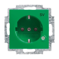 Busch-Jaeger Schutzkontakt Steckdosen Einsatz grün, Retail