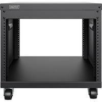Digitus Universal 19-Zoll Equipment Rack mit Rollen, Rack, Server-Gehäuse schwarz, 8 Höheneinheiten