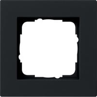 Gira Abdeckrahmen einfeldrig flach schwarz, Retail