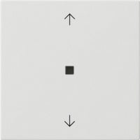 Gira Wippe einfach mit Pfeilsymbolen und Kontrollfenster glänzend weiß, Retail