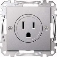 Merten Steckdosen Einsatz USA 15 Ampere aluminium, Retail