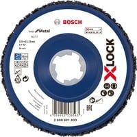 Bosch X-LOCK Grobreinigungsscheibe N377 Best for Metal, Ø 125mm, Schleifscheibe Bohrung 22,23mm