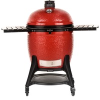 Kamado Joe Big Joe III, Holzkohlegrill rot/schwarz, Ø 61cm