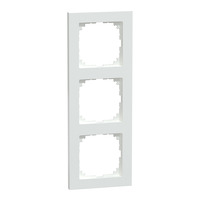 Merten Rahmen dreifach für Senkrecht- und Waagerechtmontage aus Thermoplast, glänzend weiß (glänzend), Retail