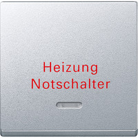 Merten Wippe Kontrollfenster mit Aufdruck Heizung aluminium, Retail