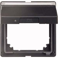 Merten Zwischenring Aquadesign mit Klappdeckel und Beschriftungsfeld, Abdeckung anthrazit, Retail