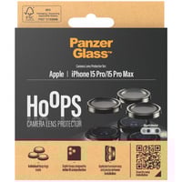 PanzerGlass Hoops Metall Kameraschutz, Schutzfolie schwarz, iPhone 15 Pro / 15 Max