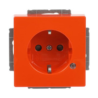 0 Schutzkontakt Steckdosen Einsatz mit LED Kontrolllicht orange, Retail