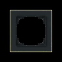 Busch-Jaeger Rahmen einsfach mit Dekorring gold, Retail