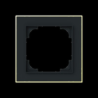 Busch-Jaeger Rahmen einsfach mit Dekorring gold, Retail