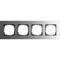 Gira Abdeckrahmen vierfach aus Edelstahl matt gebürstet, Abdeckung edelstahl, Retail