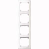 Merten Rahmen vierfach waagerecht und senkrecht montierbar, glänzend, Thermoplast weiß (glänzend), Retail