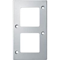 Merten Rahmen zweifach matt senkrecht Typ 480260 mit verschließbaren Befestigungslöchern silber, Retail