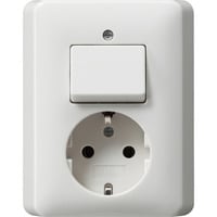 4010337176039 - Schutzkontakt Wechselschalter Kombination mit Wippschalter und Steckdose Typ F 16 Ampere 250 Volt