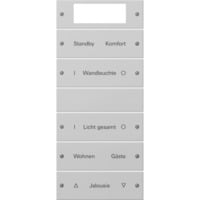 Gira Wippenset fünffach Plus beschreibbar lackiert grau, Retail