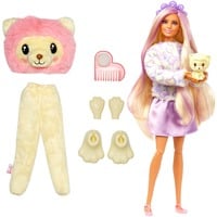 Mattel Barbie Cutie Reveal Cozy Cute Serie - Löwe, Puppe 