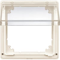 Merten Zwischenring Aquadesign mit Klappdeckel transparent, Abdeckung weiß, Retail