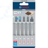 Bosch Stichsägeblatt T 101 AIF Clean for Hard Wood, 100mm 5 Stück