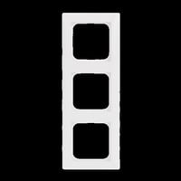 Busch-Jaeger Rahmen dreifach, Kunststoff, glänzend, Unterputzmontage, Schutzart IP20, 81 x 223 x 12 mm weiß (glänzend), Retail