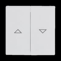 Busch-Jaeger Wippe zweiteilig für Jalousieschalter und Jalousietaster weiß (matt), Retail