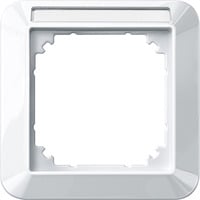 Merten Rahmen einfach mit Beschriftungsträger glänzend weiß, Retail