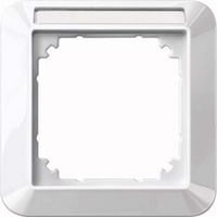 Merten Rahmen einfach mit Beschriftungsträger glänzend weiß, Retail