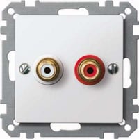 4042811151645 - Steckdose mit zwei Chinch-Steckbuchsen vergoldete Kontakte Unterputz glänzend 4042811151645 - Steckdose mit zwei Chinch-Steckbuchsen vergoldete Kontakte Unterputz glänzend