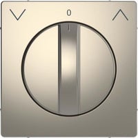 Merten Zentralplatte mit Rollladen-Tast-Rastschalter-Einsatz aus Metall grau, Retail