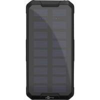 goobay Outdoor Schnelllade-Powerbank 20.000 mAh mit Solar schwarz, USB-C PD, QC 3.0