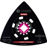 Bosch Professional Expert Carbide Schleifplatte AVZ 90 RT2 MultiMaterial, Ø 90mm, Schleifscheibe 10 Stück, Starlock, K20