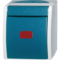 4011395992555 - mGlimmlampe ocean IP44 grau blaugrün BJ 2601 6SKW-53 Wippkontrollschalter mGlimmlampe ocean IP44 grau blaugrün 4011395992555