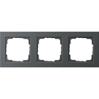 Gira Abdeckrahmen E2 drei Einheiten horizontal und vertikal, Unterputzmontage, Kunststoff anthrazit, Retail