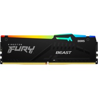 Kingston FURY DIMM 16 GB DDR5-6800, Arbeitsspeicher schwarz, KF568C34BBEA-16, FURY Beast RGB, INTEL XMP, AMD EXPO