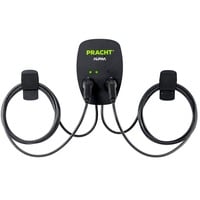 PRACHT Wallbox ALPHA DUO, 2 Ladepunkte 2,3 - 11 kW schwarz, 2x 5,5 Meter Kabel, RFID