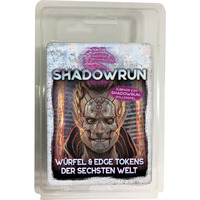 4250231725562 - Shadowrun Spielhilfe - Shadowrun Würfel & Edge Tokens der Sechsten Welt (Spiel-Zubehör)