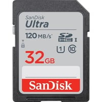 SanDisk Ultra 32 GB SDHC, Speicherkarte schwarz, UHS-I U1, Class 10