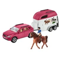 Schleich Horse Club SUV mit Anhänger, Spielfahrzeug 