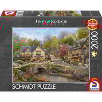 Schmidt Spiele Thomas Kinkade Studios: Sommer in Cobblestone Village, Puzzle 2000 Teile