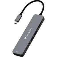 Verbatim USB-C Essentials Multiport-Hub, Card Reader, Dockingstation silber