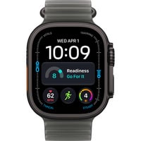 Apple Watch Ultra 4, Smartwatch Titan schwarz, 49 mm, Ocean Armband schwarz, Cellular