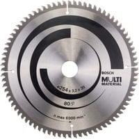 Bosch Professional PRO Multi Material Kreissägeblatt, Ø 254mm, 80Z Bohrung 30mm, für Kapp- & Gehrungssägen