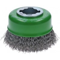 Bosch Professional X-LOCK Topfbürste Clean for Inox, Ø 75mm, gewellt 0,3mm Edelstahldraht, für X-LOCK Winkelschleifer