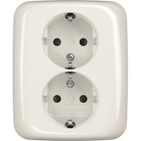 Busch-Jaeger Schutzkontakt Doppelsteckdose 202 EUJB-214 weiß, Retail