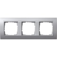 Gira Abdeckrahmen dreifach mit Zwischenrahmen, Abdeckung aluminium, Retail