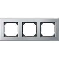 Merten Metallrahmen dreifach Rahmen waagerecht und senkrecht montierbar platin, Retail