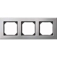 Merten Metallrahmen dreifach Rahmen waagerecht und senkrecht montierbar platin, Retail